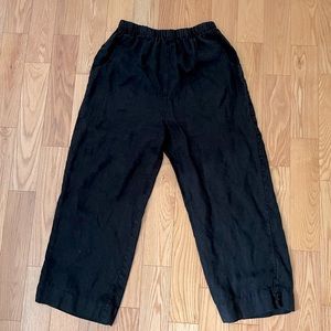 black linen pants